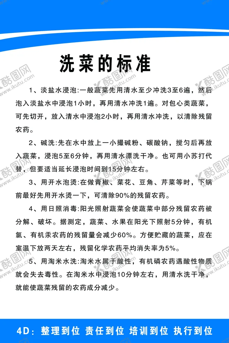 编号：30490701260129402852【酷图网】源文件下载-洗菜标准