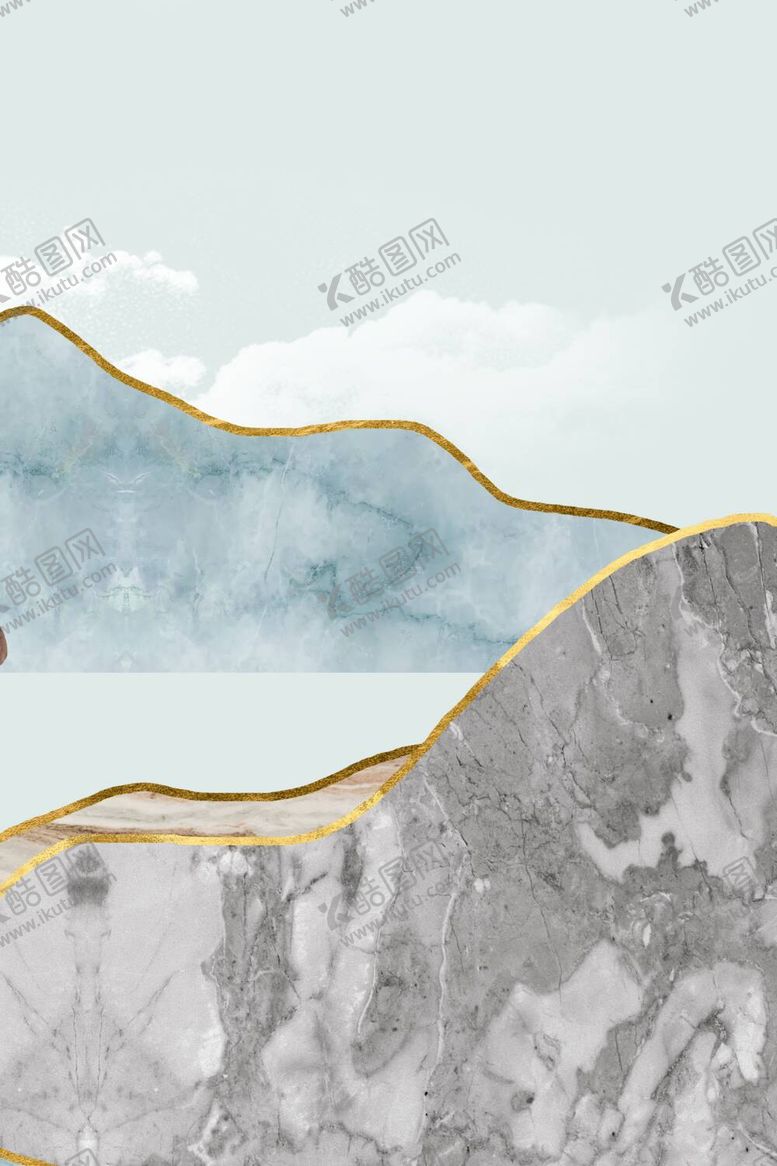 编号：97408011260200098965【酷图网】源文件下载-抽象山水意境装饰画