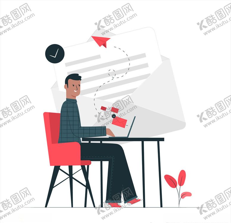 编号：50645407092225195437【酷图网】源文件下载-互联网社交信息传递插画设计