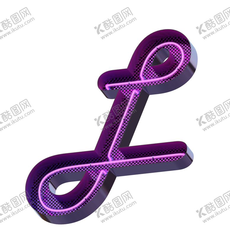 编号：37471809200223276531【酷图网】源文件下载-高清立体紫色霓虹灯字母元素