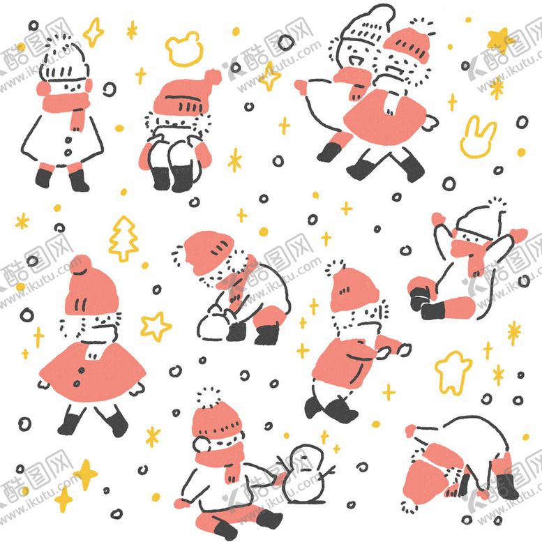 编号：15014209301831547021【酷图网】源文件下载-圣诞小精灵图案设计素材