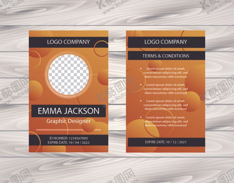 编号：42539309130113041130【酷图网】源文件下载-工作证工作牌工牌吊牌图片