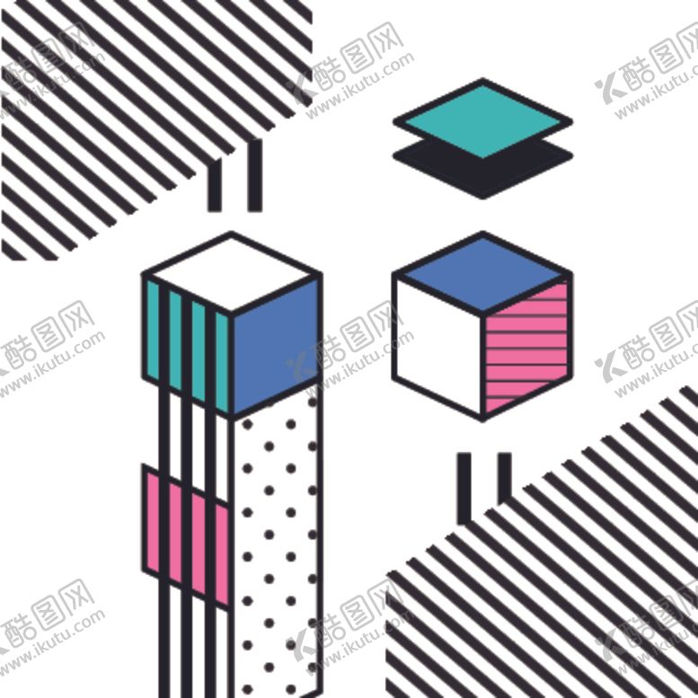 编号：83114809241043408806【酷图网】源文件下载-复古创意拼接图案