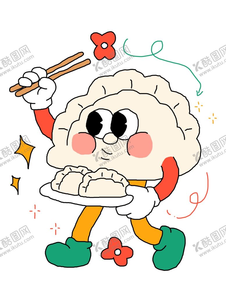 编号：95268105241530538464【酷图网】源文件下载-可爱卡通食物角色插画