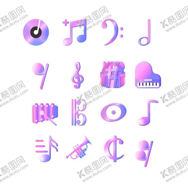 编号：52863009131328161794【酷图网】源文件下载-音乐符号图标