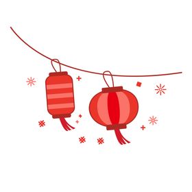 花灯会灯笼元素中国风素材春节图片矢量新年装饰