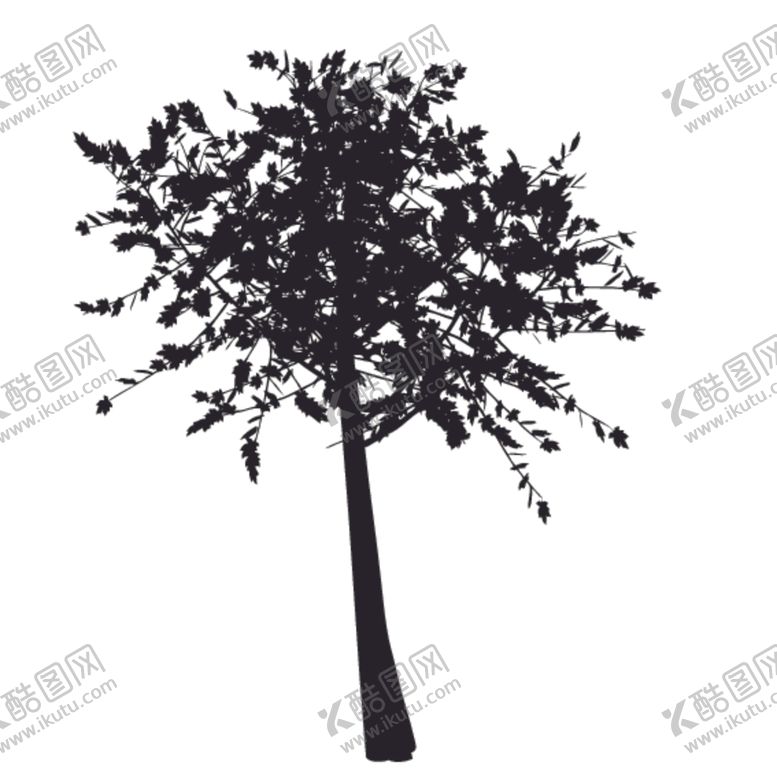 编号：90358207132332008624【酷图网】源文件下载-植物树木剪影