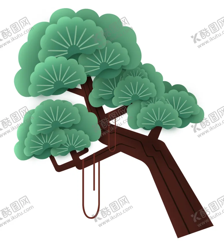 编号：59988906250525136256【酷图网】源文件下载-水墨松树