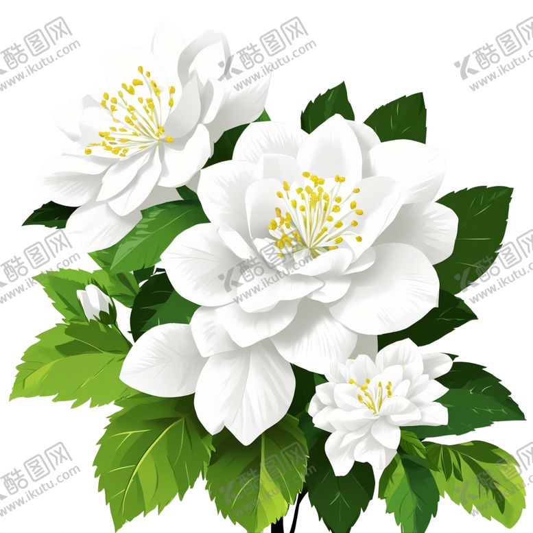 编号：93315301240416014669【酷图网】源文件下载-漂亮栀子花