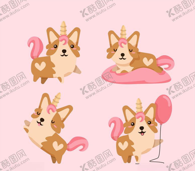 编号：24379009300101052947【酷图网】源文件下载-可爱威尔士柯基犬