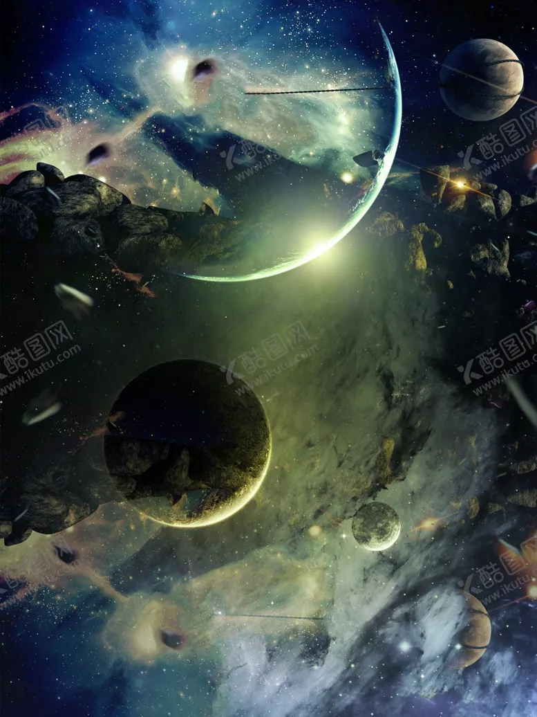 编号：36997803210050203461【酷图网】源文件下载-科幻星空海报背景素材