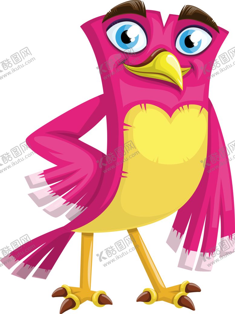 编号：40493909291611195373【酷图网】源文件下载-粉色的鸟
