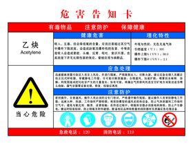 乙炔危害告知卡