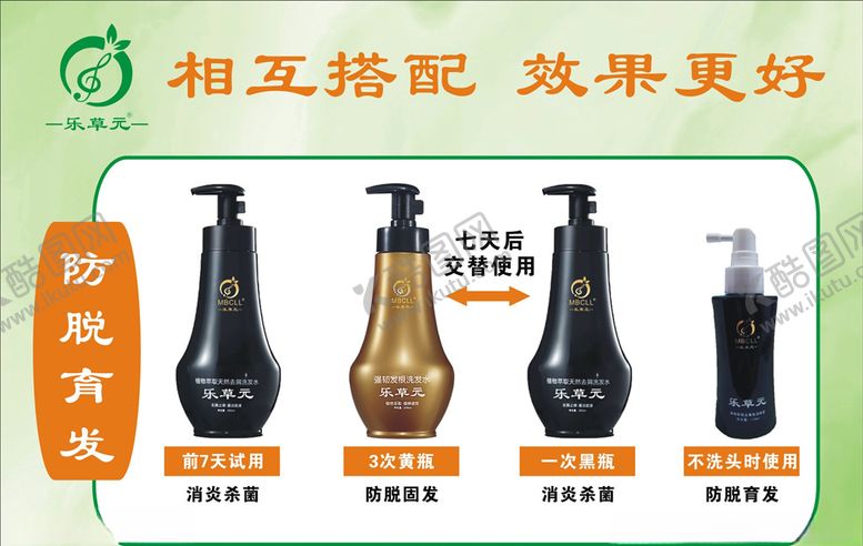 编号：86513807050241433039【酷图网】源文件下载-乐草元防脱育发系列