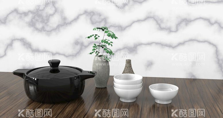 编号：13354412180040002156【酷图网】源文件下载-C4D陶瓷器皿模型