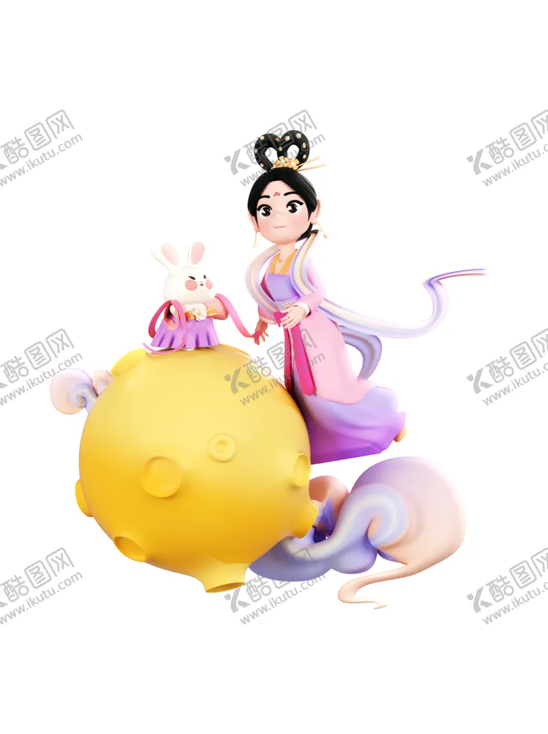 编号：55964312111706236515【酷图网】源文件下载-古风嫦娥仙女