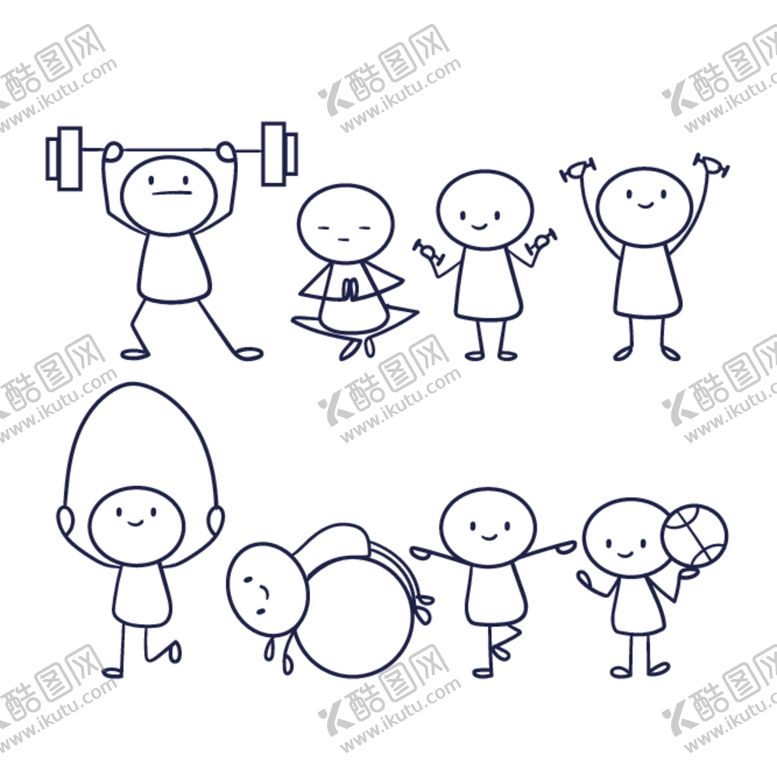 编号：76872812081123535339【酷图网】源文件下载-火柴人插画