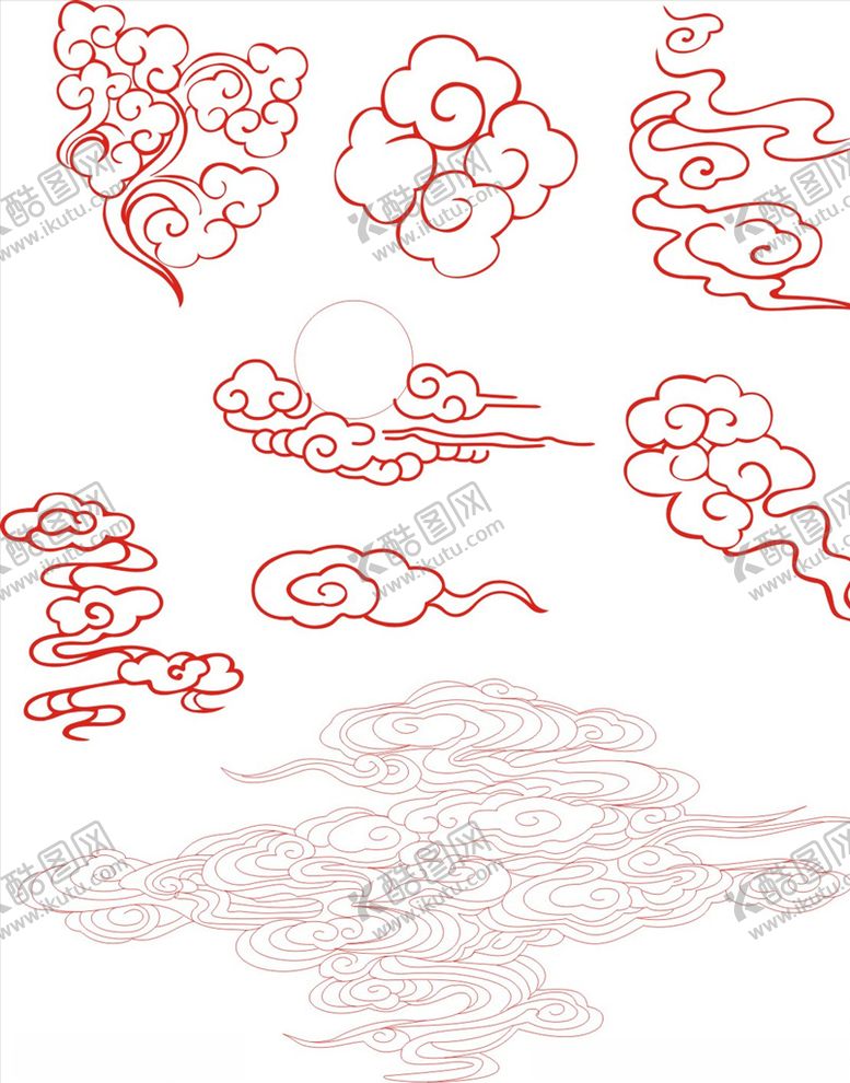 编号：97208409101422306940【酷图网】源文件下载-矢量祥云素材