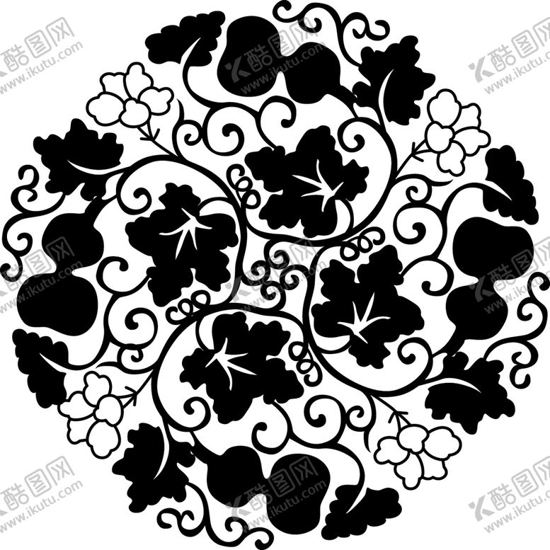 编号：31847910041816526074【酷图网】源文件下载-葫芦树花纹
