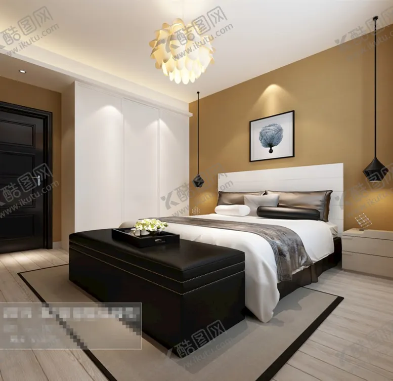 编号：28279609090936293338【酷图网】源文件下载-卧室效果图