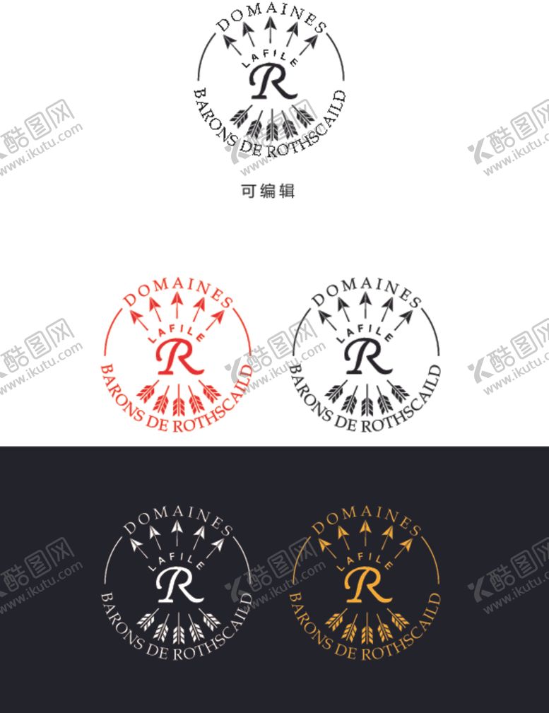 编号：44352810280703186638【酷图网】源文件下载-拉菲葡萄酒标志logo