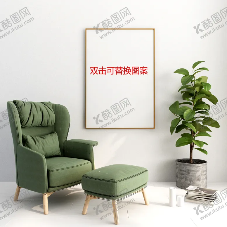 编号：03587110080053107261【酷图网】源文件下载-客厅效果图 壁画样机 产品主图