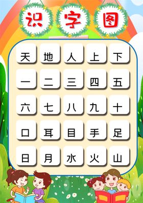 幼儿识字挂图
