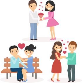 卡通情侣印花IP形象IP形象设计印花