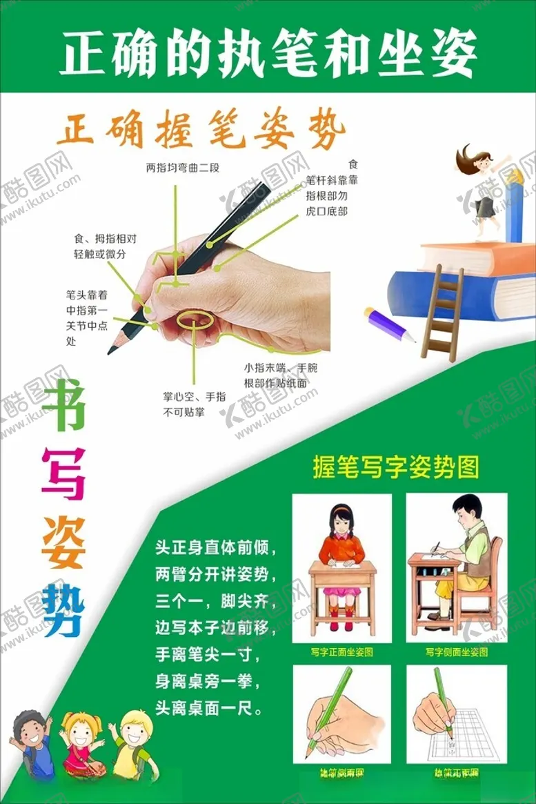 编号：47643201291440589937【酷图网】源文件下载-正确的执笔和坐姿