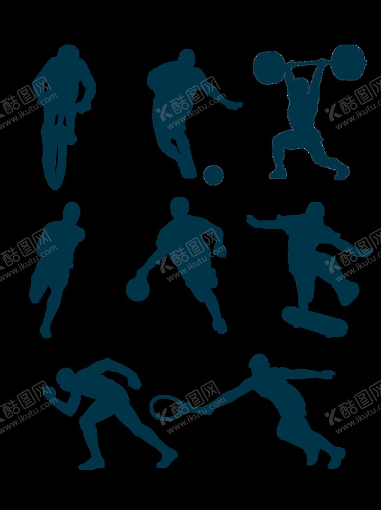 编号：93379610191914383946【酷图网】源文件下载-运动人物剪影