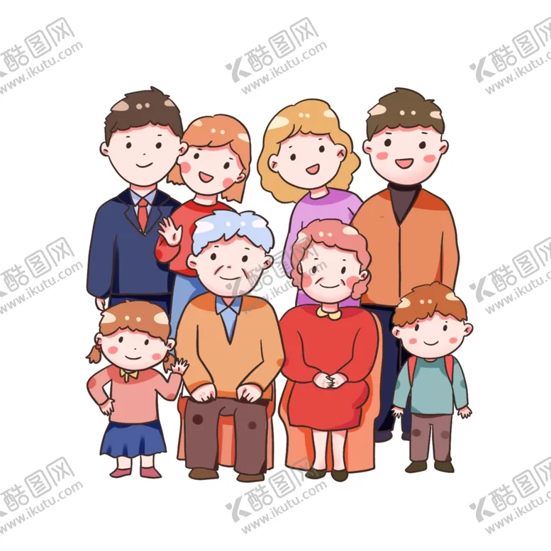 编号：98294004210154508950【酷图网】源文件下载-全家福卡通素材