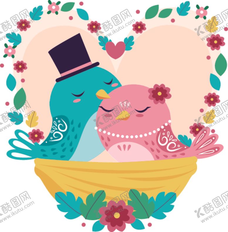 编号：51190709151118504954【酷图网】源文件下载-爱情鸟