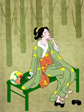人物艺术美女油画