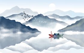 水墨背景墙