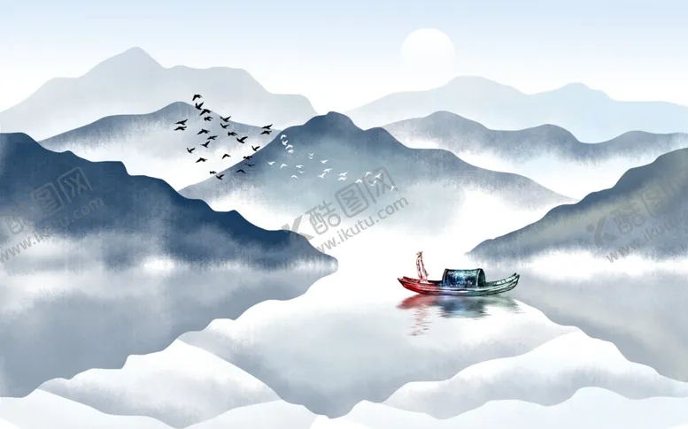 编号：71418505070225063017【酷图网】源文件下载-水墨背景墙