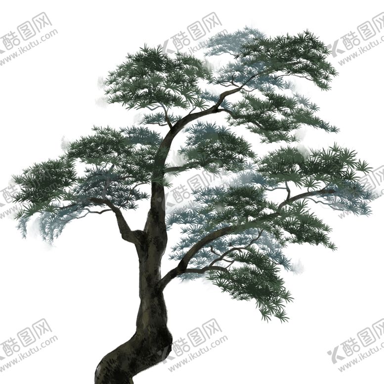 编号：45845610271410308049【酷图网】源文件下载-水墨松树