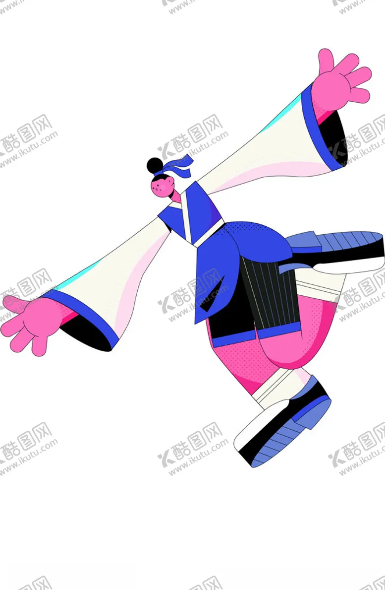 编号：88509502220225427710【酷图网】源文件下载-卡通扁平人物插画