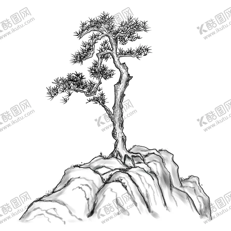 编号：89164306290507407771【酷图网】源文件下载-水墨中国风迎客松