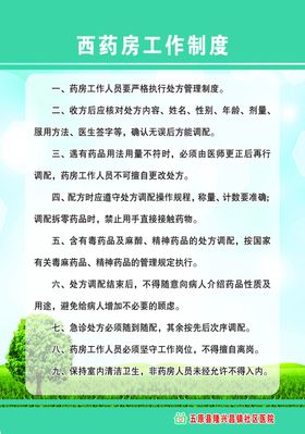 西药房工作制度