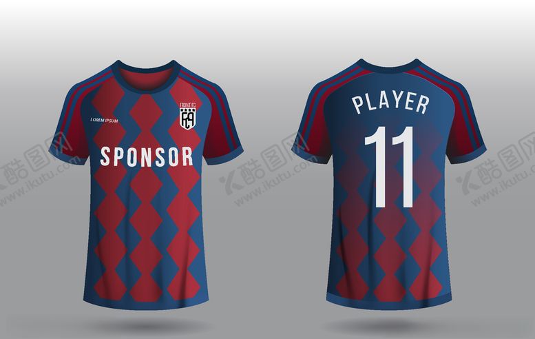 编号：26255809282322546714【酷图网】源文件下载-世界杯足球队服运动服T恤设计图