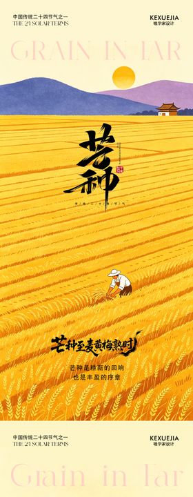创意海报24节气芒种海报