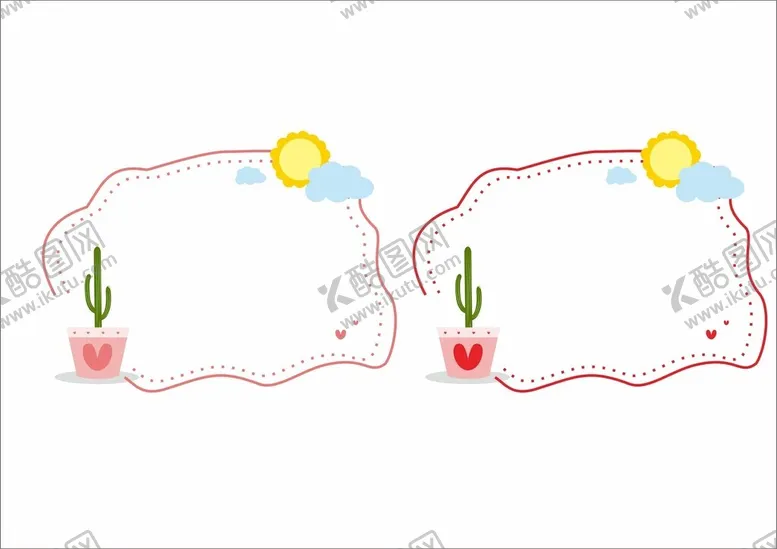 编号：90717502111253461021【酷图网】源文件下载-卡通可爱植物边框