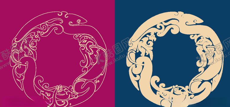 编号：79987106252058556303【酷图网】源文件下载-圆形底纹中国风矢量纹饰
