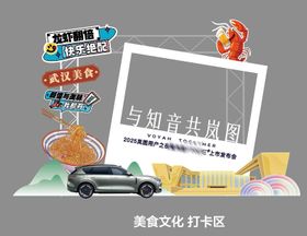 武汉打卡区美陈背景板 