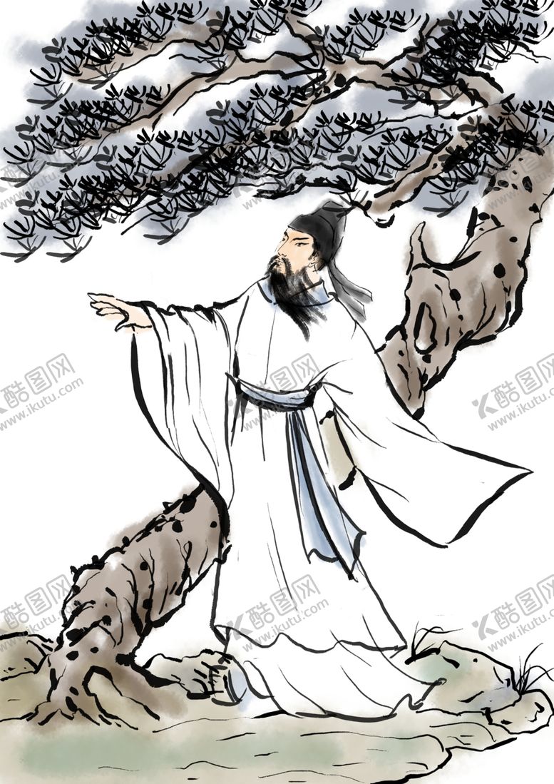 编号：22099706300908352739【酷图网】源文件下载-国学人物插画