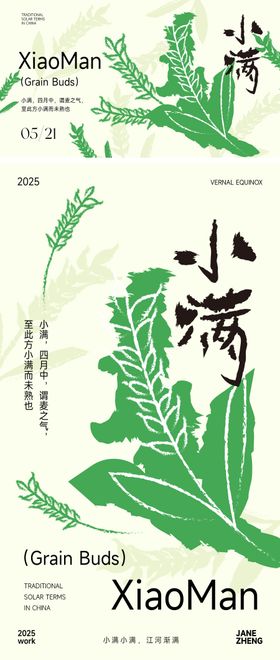 小满创意节气海报