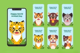 手机展示多样宠物头像