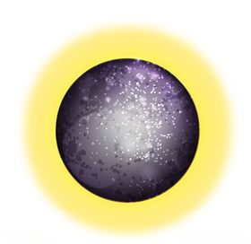 手绘紫色星球