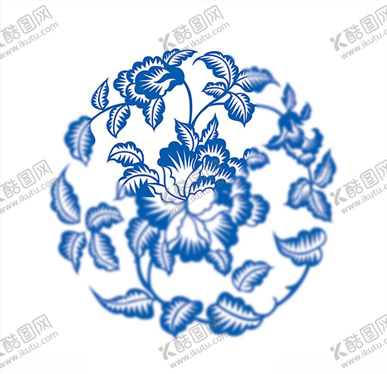 编号：24790410101830193318【酷图网】源文件下载-圆形剪纸花