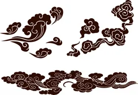 祥云装饰吉文化墙花纹藏式